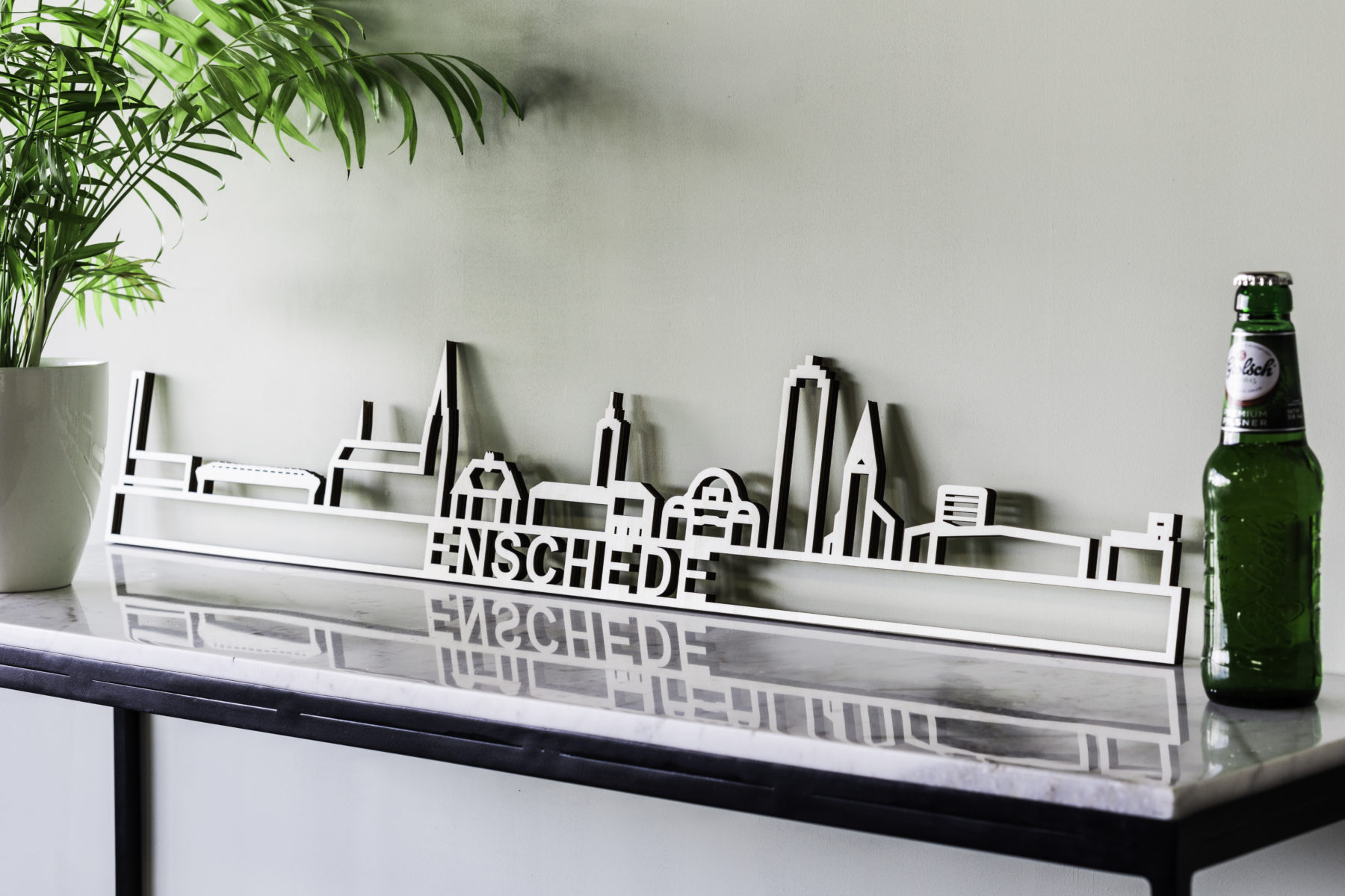 Skyline Enschede voor aan de Muur City Shapes