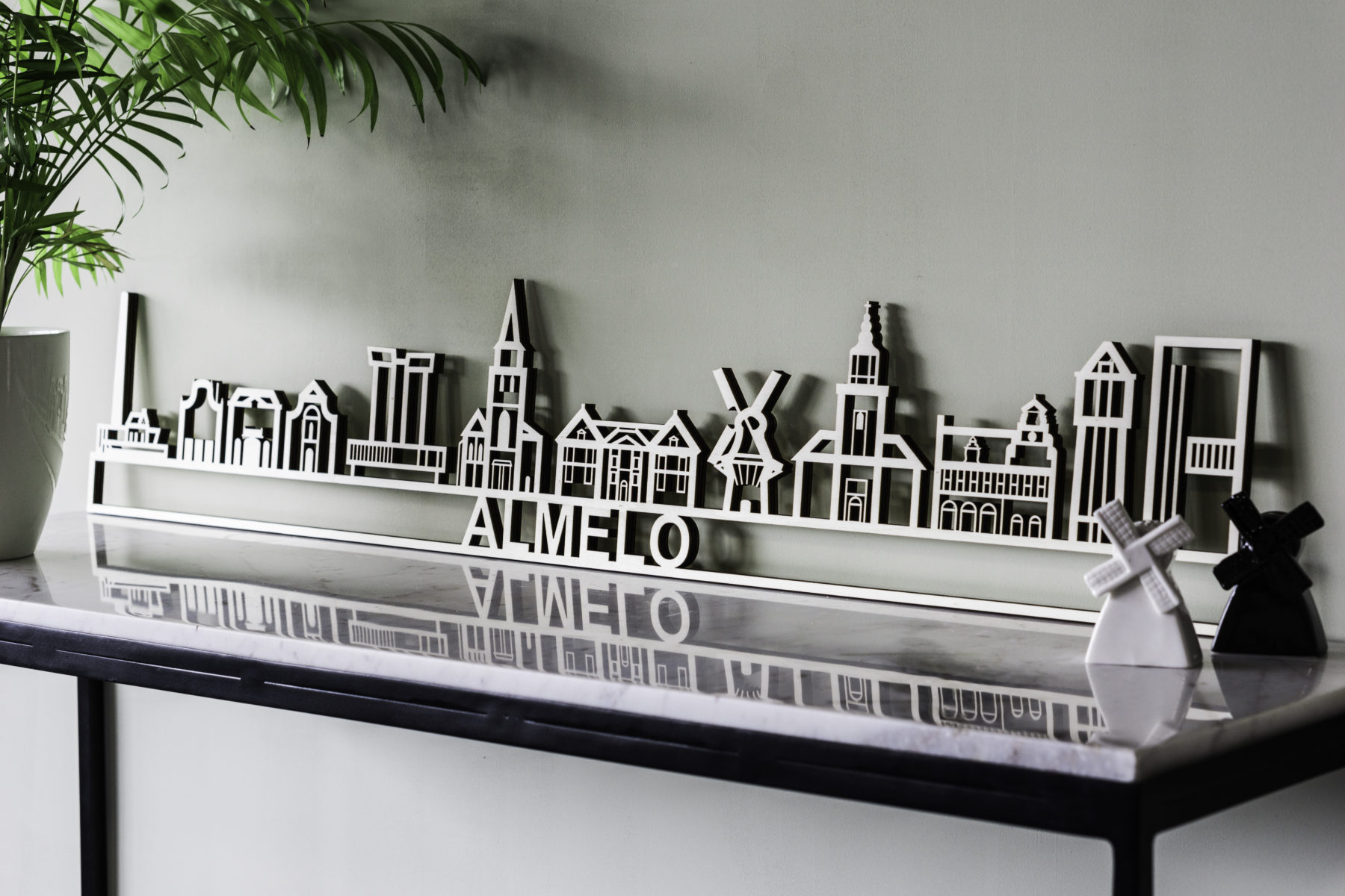 Skyline Almelo voor aan de Muur City Shapes